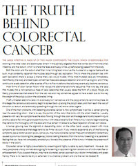 The Truth Behind Colorectal Cancer