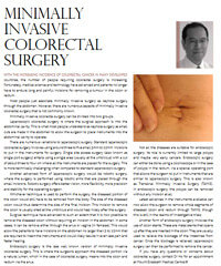 Minimally Invasive Colorectal Surgery